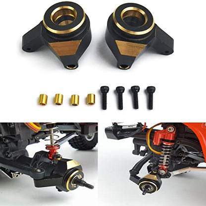 2pcs Axial Brass Steering Knuckles Weights for SCX24 AXI90081 AXI00001 AXI00002 AXI00005 AXI00006 Black - color: Steering Knuckle