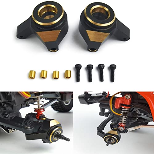 2pcs Axial Brass Steering Knuckles Weights for SCX24 AXI90081 AXI00001 AXI00002 AXI00005 AXI00006 Black - color: Steering Knuckle