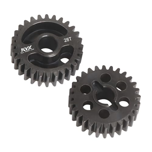 KYX Racing Hard Steel Front Rear Portal Axle Gear Set 28T 2pcs Upgrades Accessories for 1/8 RC Crawler Car Axial AXP8 Gilamon 2.2