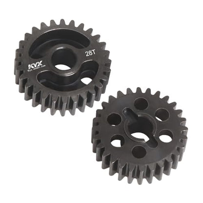 KYX Racing Hard Steel Front Rear Portal Axle Gear Set 28T 2pcs Upgrades Accessories for 1/8 RC Crawler Car Axial AXP8 Gilamon 2.2