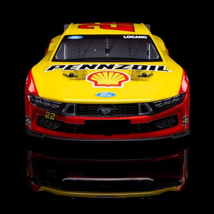 Losi 1/12 NASCAR RC Race Car Joey Logano No. 22 2025 Shell-Pennzoil Ford Mustang 2S AWD RTR Brushed On-Road Battery & Charger Included Yellow LOS1122522
