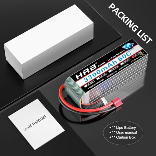 HRB 6S 3300mAh Lipo Battery T 22.2V 60C Compatible with RC Plane