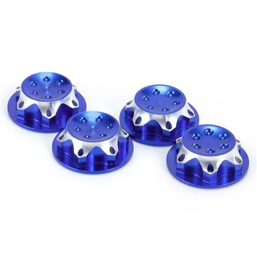 RC Cars Models Aluminum 11mm Hex Wheel Nuts Hub Cover for 1/8 RC Crawler Car Lock Self-Lock Replacement Upgrade Parts - color: Royal Blue