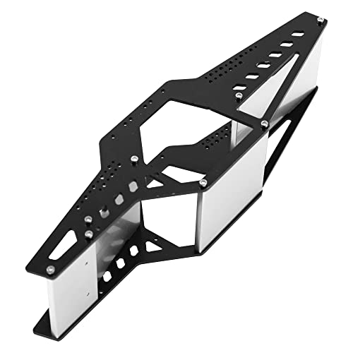 ShareGoo Aluminium Chassis Frame Kit Rocks Cage Body Shell Compatible with 1/24 Axial SCX24 90081 AXI00001 AXI00002 AXI00005 AXI00006 RC Crawler Upgrade Parts (Silver) - color: Silver