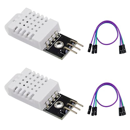 BOJACK DHT22/AM2302 Digital Temperature Humidity Sensor Module Monitor Sensor Replace SHT11 SHT15 for Arduino Electronic Practice DIY (Pack of 2) - size: DHT22