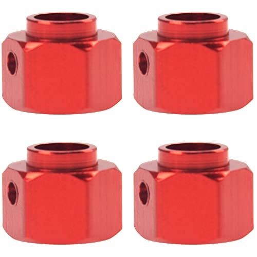 ShareGoo Aluminum RC 12mm Hex Extended Wheel Hex Hub Extension 8mm Offset Spacers Compatible with Traxxas TRX4 TRX6 1/10 RC Crawler (8mm, Red) - color: Red, size: 8mm