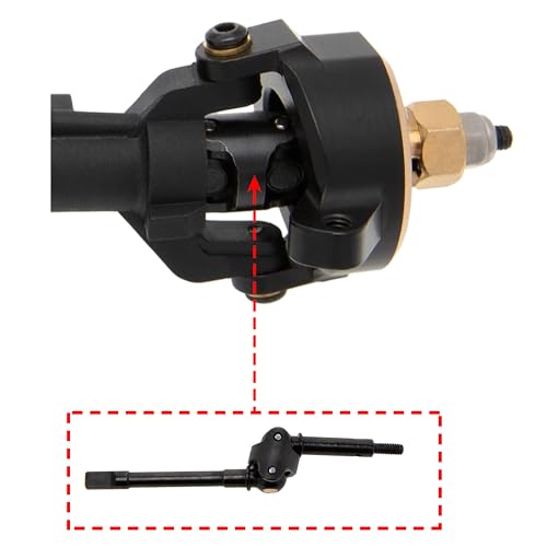 MEUS RACING Nylon TRX4M Axles with Isokinetic 3-Section CVD for Traxxas TRX4M Bronco/Defender/High Trail K10/ F150 1/18 RC Crawler Upgrade, +5mm Widened and 52° Max. Steering Angle