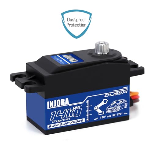 INJORA 14 kg Low Profile High Torque Digital Servo for 1/10 RC Crawler