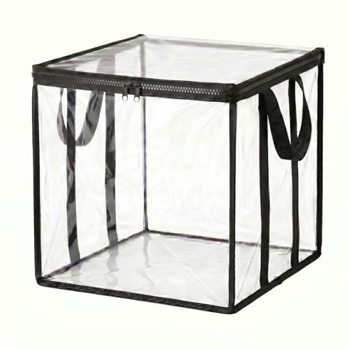 Clear Storage Bag 26", Jumbo Soft PVC Organizer with Reinforced Double Handles & Zipper, Waterproof for King-Size Comforters, Sleeping Bags, Pillows - size: Large