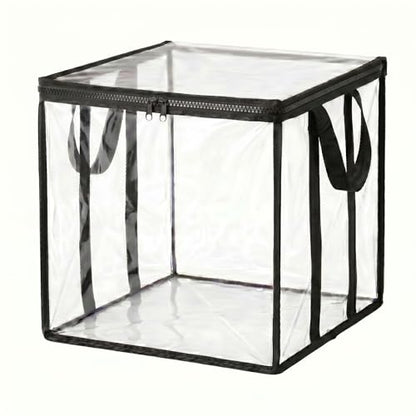 Clear Storage Bag 26", Jumbo Soft PVC Organizer with Reinforced Double Handles & Zipper, Waterproof for King-Size Comforters, Sleeping Bags, Pillows - size: Large