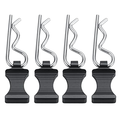 SWX RC Body Clips Pins with Pull Taps for 1/6 RC Crawler Car Axial SCX6 AXI05000 Upgrades Parts (Black) | Body Clips, Pull Taps, Body Pins, Axial SCX6, 1/6 Crawler, Black