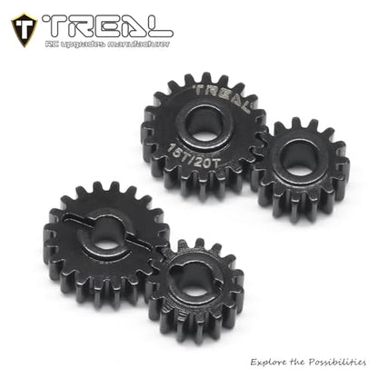 TREAL FCX24 Overdrive Portal Gears Harden Steel Metal OD Portal Drive Gears Set 15T/20T (8P) for 1/24 FMS FCX24,Overdrive 12%