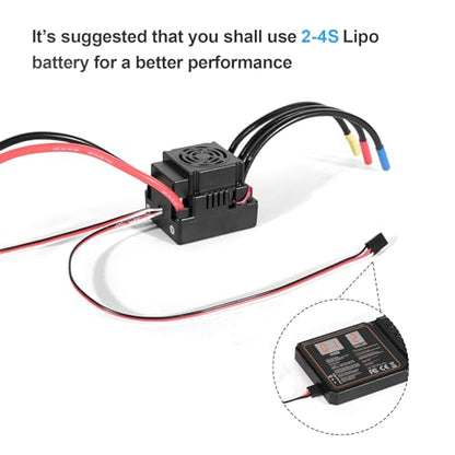 Readytosky RC 80A Brushless ESC 2-4S Waterproof Electric Speed Controller | For 1/8 RC Car Truck