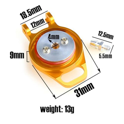 Aluminum Fuel Tank Cover Cap RC Upgraded Parts for HSP 94122 94155 94166 94177 94188 1/10 RC Car, Gold - color: Gold Fuel Tank Cover