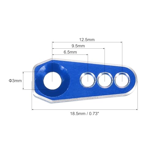 MECCANIXITY Aluminum Alloy 1/18 25T Steering Servo Arm Horn Deep Blue for DIY RC Car/Boat/Airplane Boat Accessories 2 Pcs - color: Deep Blue
