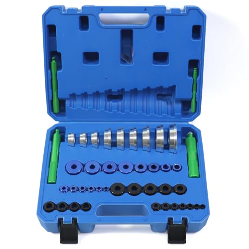 Bearing Press Kit,43 Piece Bearing Race and Seal Driver Set,Seal Driver Installer Set with 4 Handles for Bearing Installation