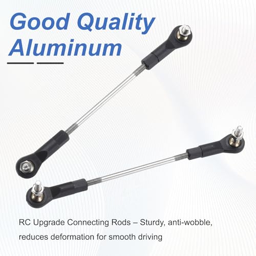 MECCANIXITY 4Pcs Adjustable Turnbuckles Camber Link, 89-99mm Turnbuckle Rod Steering Servo Linkage with M3 Ball Head Rod Ends for RC Car Replace Parts - size: 89-99mm
