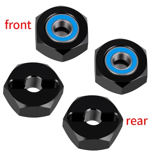 MORLORDY 4Pcs 12mm Wheel Hex Hub Adapters for 1/16 Scale RC Cars Losi Mini JRX2 & JRXT Upgrade Part
