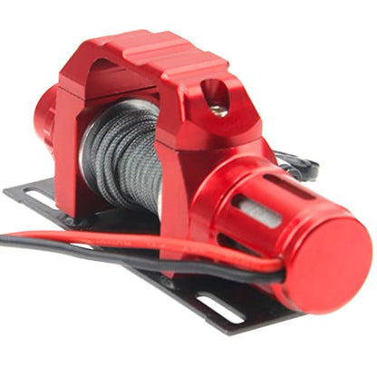 RC Car Winch Simulation Winch w/Steel Wire Compatible with Traxxas TRX4 Axial SCX10 90046 D90 Redcat Gen8 HSP 1/10 RC Crawler Car