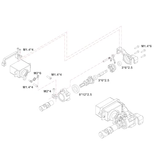 MEUS RACING Titanium LCG Chassis MD24 Dig Chassis for Axial SCX24 1/24 RC Crawler Upgrades (MD24 Dig Chassis) - color: Md24 Dig Chassis