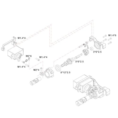 MEUS RACING Titanium LCG Chassis MD24 Dig Chassis for Axial SCX24 1/24 RC Crawler Upgrades (MD24 Dig Chassis) - color: Md24 Dig Chassis