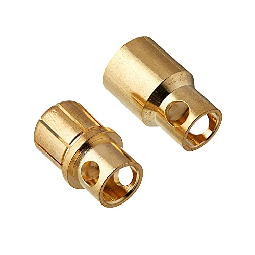10 Pairs Gold-Plated 8MM 8.0MM Banana Plug Bullet Male and Female Connector Adapter for RC Lipo Battery ESC Motors (8.0MM) - size: 10Pairs 8.0MM