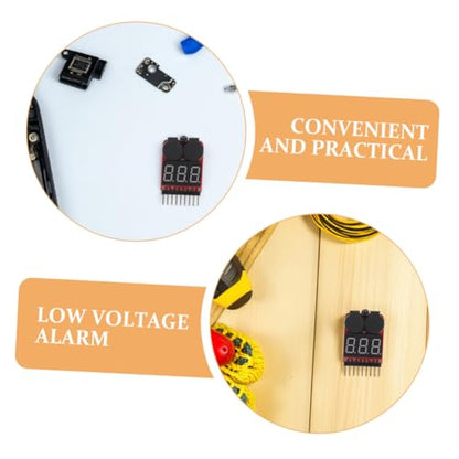 STAHAD 2pcs Lithium Battery Tester with Voltage Meter and Low Voltage Alarm for Rc Batteries and Automotive Use with Sound Alert