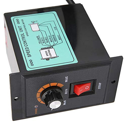 Walfront AC Motor Speed Controller 220V 50/60Hz Single Phase Electric Motor Speed Regulator with Adjustable Rotary Switch(500W)