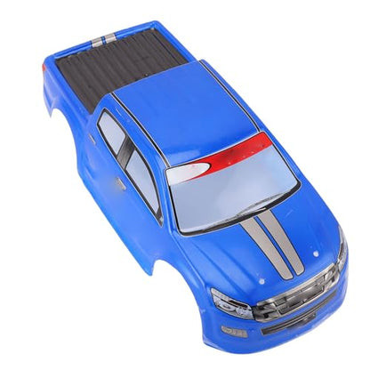 Drfeify 1/10 RC Car Shell, PVC Remote Control Truck Body Shell Cover Spare Part for 26cm Wheelbase (Blue) - color: Blue