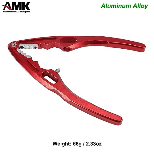AMK M4 Link Rod Ends 4mm RC Ball Joint Assembly Tool Shock Clamp Shaft Holder for 1/10 Scale Accessories Axial SCX10 TRX6 Capra D90 TF2 CC01 TRX4 Upgrades (Red) - color: Red