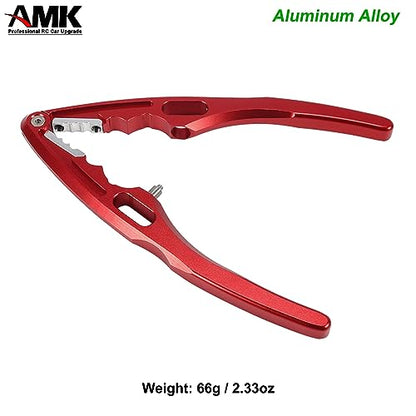 AMK M4 Link Rod Ends 4mm RC Ball Joint Assembly Tool Shock Clamp Shaft Holder for 1/10 Scale Accessories Axial SCX10 TRX6 Capra D90 TF2 CC01 TRX4 Upgrades (Red) - color: Red