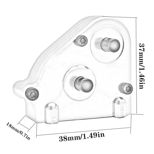 RC Cars Crawler Parts Compatible with MN86 MN86S MN86K MN86KS for MN G500 Metal Transmission Gearbox Transfer Case 1/12 RC Crawler Car Upgrade Parts(Red) - color: Red