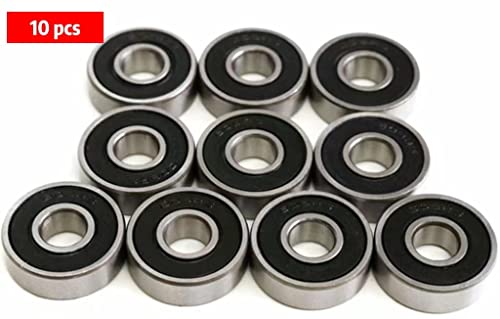 608-2rs Bearing Sealed-Miniature Ball Bearings - Double Rubber Deep Groove Rolle Bearing,Industrial Bearings,8x22x7mm (10PCS) Cooswai