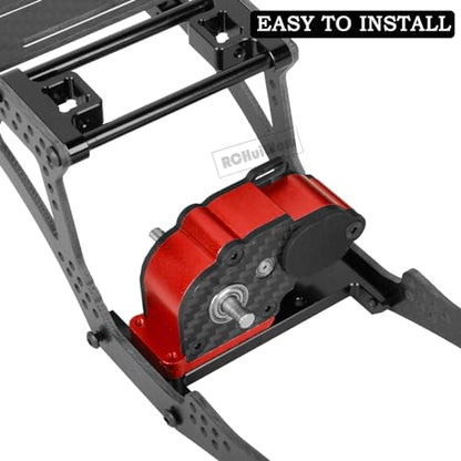 LCG Center Gearbox Transmission Box Upgrades Part for SCX10 SCX10 II 90046 90047 1/10 RC Crawler Car,Aluminum Middle Transmimssion Gearbox,Red - color: Red(1pc)