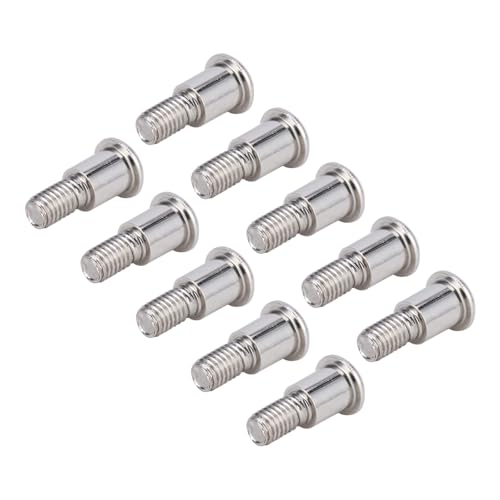 20PCS M3x4x10mm Hex Buttonhead Incision Kingpin Shoulder Screws for Axial SCX10 AR44 AR45 Capra Axle Vanquish F10 H10 Optic Axle (Silver) - color: Silver