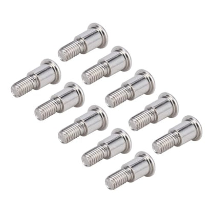 20PCS M3x4x10mm Hex Buttonhead Incision Kingpin Shoulder Screws for Axial SCX10 AR44 AR45 Capra Axle Vanquish F10 H10 Optic Axle (Silver) - color: Silver