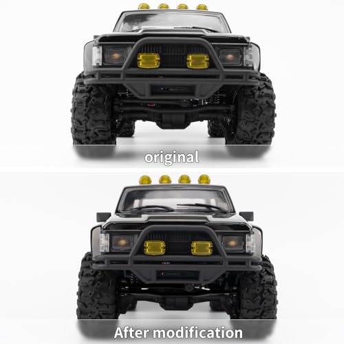 RCHUBAM 1/18 Steering Links 2Pcs Aluminum Steering Linkage Servo Link Pull Rod Compatible with HPI 1/18 Venture HILUX RC Off-Road Crawler Car Upgrade Accessories (Black) | Aluminum Alloy,Steering Link with Screw Washer,RC Upgrade Parts - color: Black