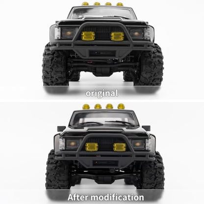 RCHUBAM 1/18 Steering Links 2Pcs Aluminum Steering Linkage Servo Link Pull Rod Compatible with HPI 1/18 Venture HILUX RC Off-Road Crawler Car Upgrade Accessories (Black) | Aluminum Alloy,Steering Link with Screw Washer,RC Upgrade Parts - color: Black