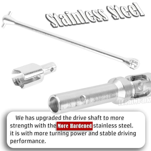 RC Drive Shaft Axles & Driveshaft Dogbone & Diff Outdrive w/Wheel Hex Nuts Upgrades Part for 1/5 KRATON 8S BLX/Outcast 8S BLX,Drive Shaft Axles CVD,Silver & Red