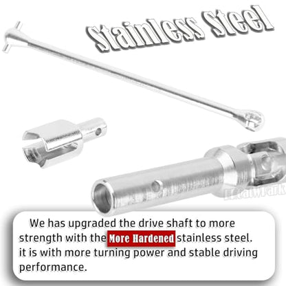 RC Drive Shaft Axles & Driveshaft Dogbone & Diff Outdrive w/Wheel Hex Nuts Upgrades Part for 1/5 KRATON 8S BLX/Outcast 8S BLX,Drive Shaft Axles CVD,Silver & Red