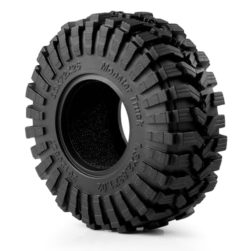 4PCS 1.3" Beadlock Tires with Foam Insert for 1/24 Axial SCX24 AX24 1/18 TRX4M RC Crawler Truck Car Upgrade Parts (D Style) - color: #D Style