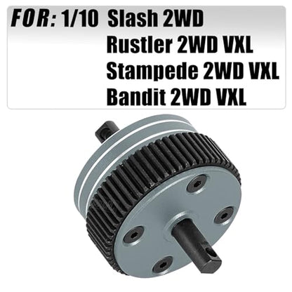 RC Upgrades Part for 1/10 Slash/Rustler/Stampede/Bandit 2WD(VXL),48P 86T Spur Gear&Slipper Clutch&Differential Transmission Gear&Slipper Rebuild Kit&Pressure Plate Hops up,Titanium - color: Titanium-48P&86T