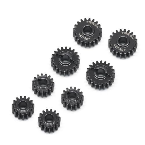 TREAL FCX24 Overdrive Portal Gears Harden Steel Metal OD Portal Drive Gears Set 15T/20T (8P) for 1/24 FMS FCX24,Overdrive 12%