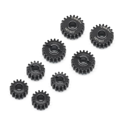 TREAL FCX24 Overdrive Portal Gears Harden Steel Metal OD Portal Drive Gears Set 15T/20T (8P) for 1/24 FMS FCX24,Overdrive 12%