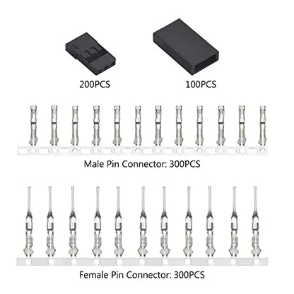 WMYCONGCONG 900 PCS Universal Servo Cable Wire Connector Male Female Crimping Pin Kit Compatible with JR Hitec Servo Connector