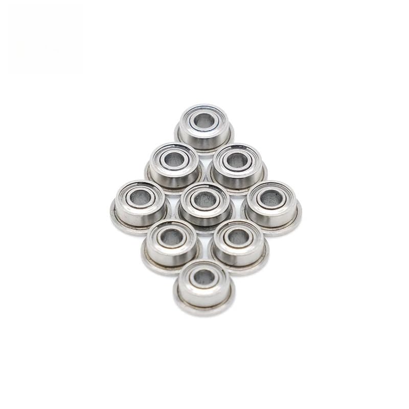 10pcs F682ZZ 2x5x2.3 Flange Ball Bearing Thin Wall Metal Shielded Flanged Bearings - size: F682ZZ 2x5x2.3