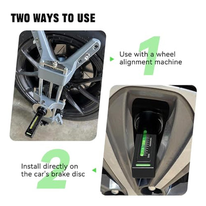 BARTOO Magnetic Camber Caster Pillar Gauge Aluminum Wheel Alignment Tool | Aluminum Alloy, 2-Pack, Magnetic Mount, Adjustable -5° to +5°, Fits Cars Trucks RVs Tire Repair, Black - size: 2 Pack - Black