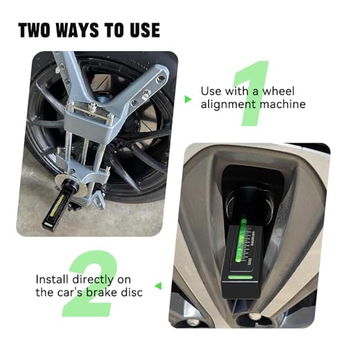 BARTOO Magnetic Camber Caster Pillar Gauge Aluminum Wheel Alignment Tool | Aluminum Alloy, 1-Pack, Magnetic Mount, Adjustable -5° to +5°, Fits Cars Trucks RVs Tire Repair, Black - size: 1 Pack - Black