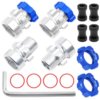 OGRC 12mm to 17mm Wheel Hex Adapter, Hex Extension for Slash Losi RC Car | Aluminum Hub, 10mm Extension, 17mm Wheel Conversion, for Traxxas Losi HPI 1/10 RC Truck Buggy, Blue - color: Blue