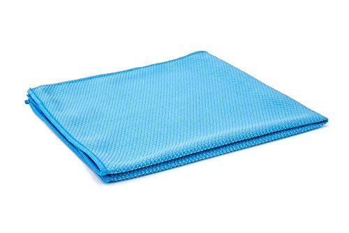 [Diamond Glass] Microfiber Window and Chrome Microfiber Towel (16"x16") Blue - 10 Pack | Streak-Free, Lint-Free Glass Cleaning - color: Blue, size: 10 pack